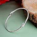 Minimal Silver Bracelet Hug Shape